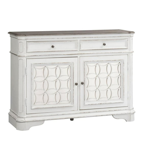 Liberty Furniture Industries Magnolia Manor Buffet, W56 x D18 x H40, White