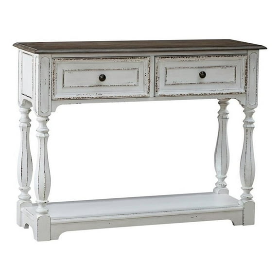 Liberty Furniture Magnolia Manor Hall Console Wood Coffee Table, White