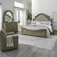 thumbnail image 1 of Liberty Furniture Magnolia Manor Queen Upholstered Bed, Dresser & Mirror - Weathered Bisque, 1 of 5