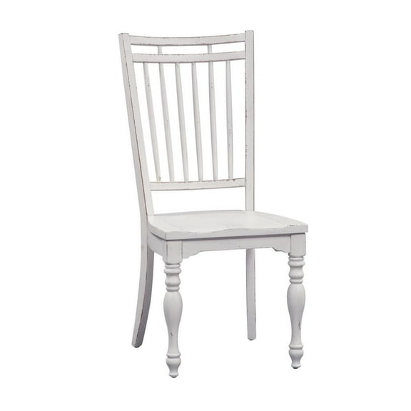 Liberty Furniture Industies, INC Magnolia Manor Spindle Back Side Chair (RTA) in Antique White