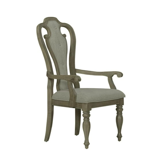 Liberty Furniture Industies, INC Magnolia Manor Splat Back Arm Chair (RTA) - Set of 2 in Weathered Bisque