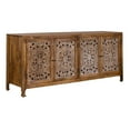 thumbnail image 1 of Liberty Furniture Marisol 74" 4-Door TV Stand, 1 Shelf, Brown Wood, Weathered Finish, 1 of 8