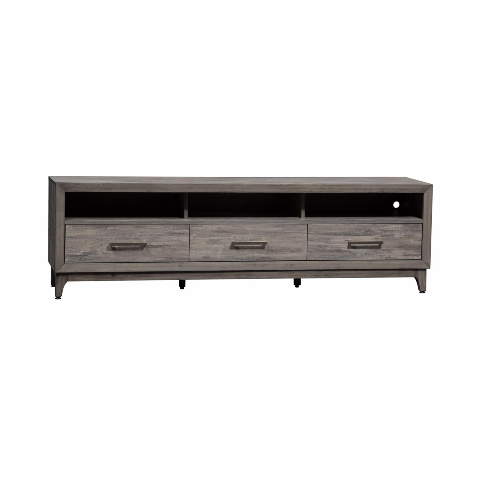 Gray 62-Inch TV Console with Cabinet and Drawers