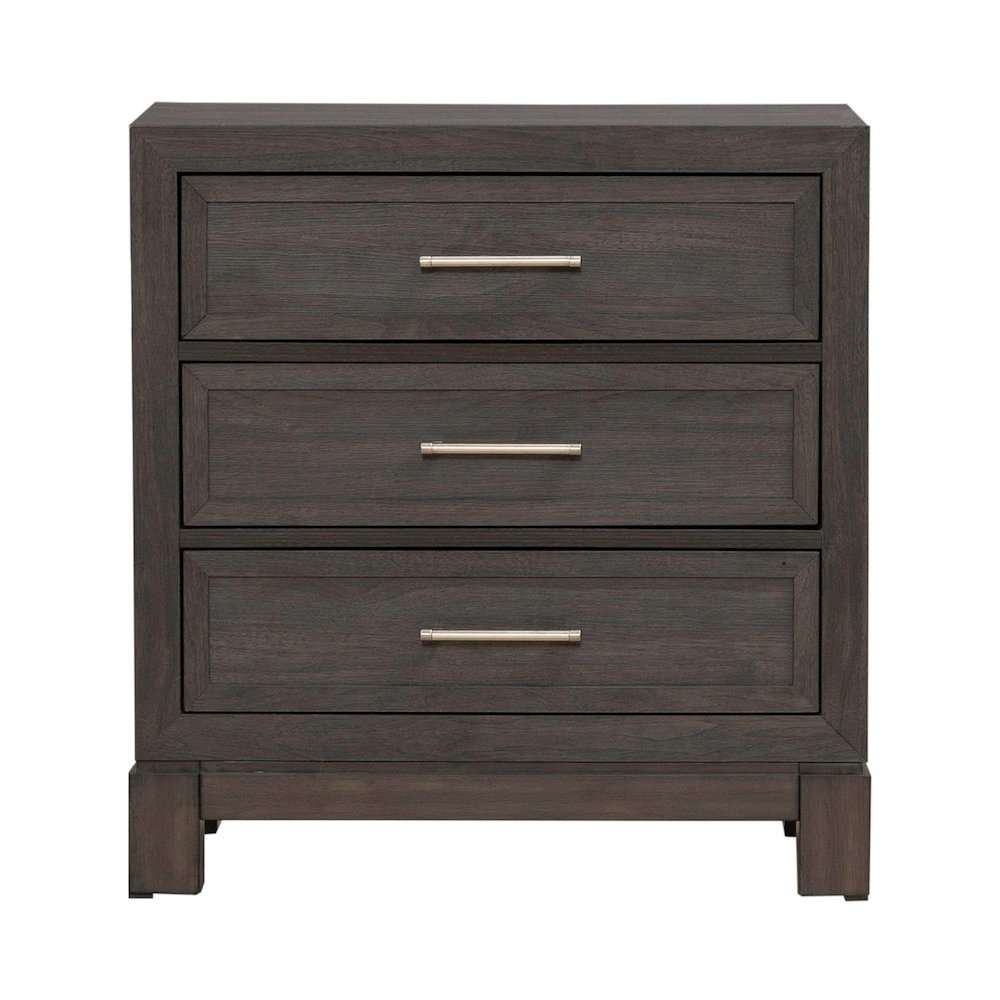 Liberty Furniture Modern Edge Nightstand w/ Charging Station - Brown