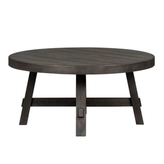 Liberty Furniture Modern Farmhouse Splay Leg Round Cocktail Table