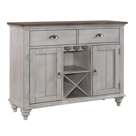 Liberty Furniture Industies, INC Ocean Isle Buffet in Antique White w/ Weathered Pine