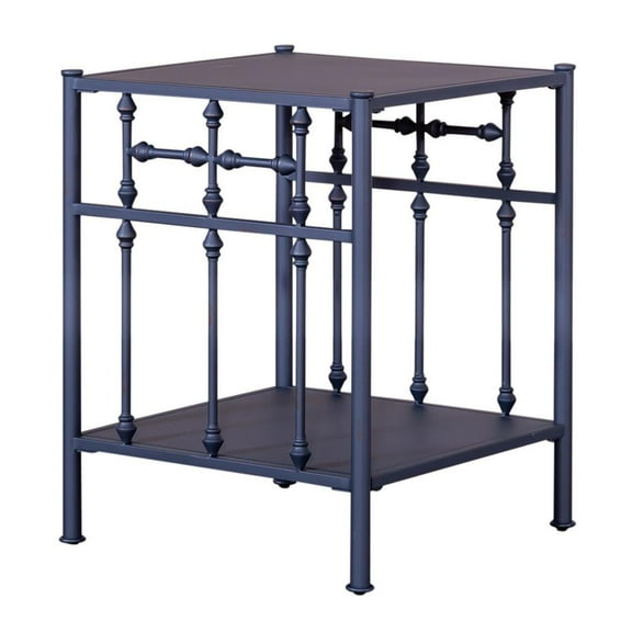 Liberty Furniture Industies, INC Vintage Series Open Night Stand - Navy in Distressed Metal
