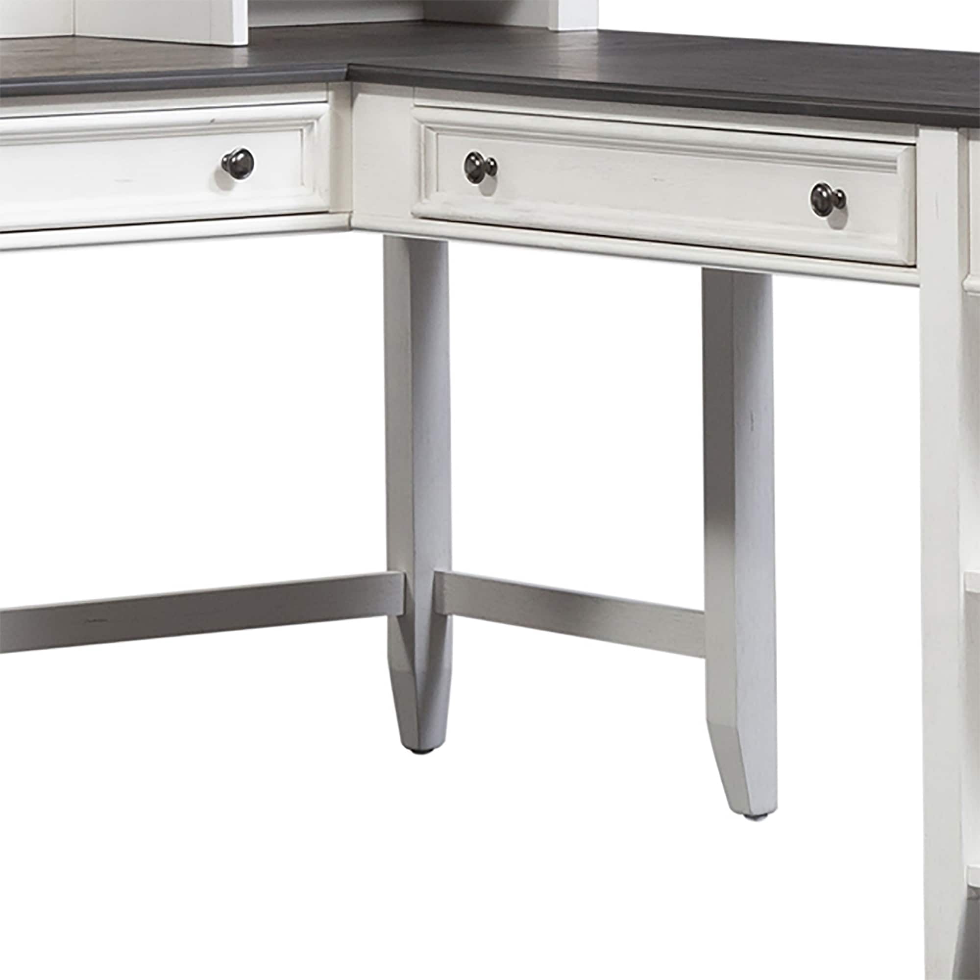 Liberty Furniture Allyson Park Optional L Shaped Desk Set for Home Office White