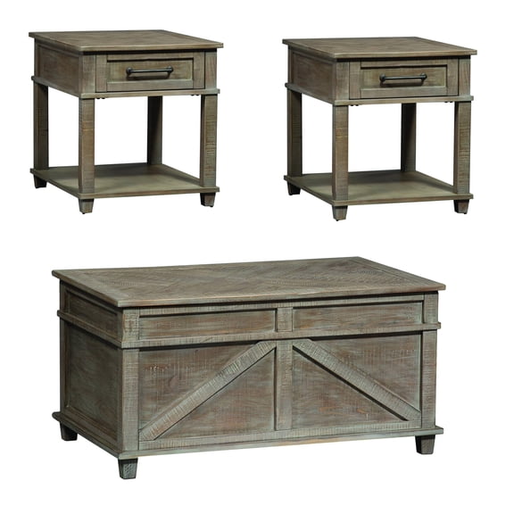 Liberty Furniture Parkland Falls Opt 3 Piece Living Room Table Set - Brown