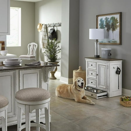Liberty Furniture Industies, INC Magnolia Manor Pet Feeder Cabinet in Antique White