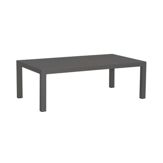 Liberty Furniture Plantation Key Aluminum Outdoor Cocktail Table in Gray Granite