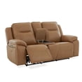 thumbnail image 1 of Liberty Furniture Power Recline Sofa, Loveseat & Recliner - York Butternut Leather, 1 of 9