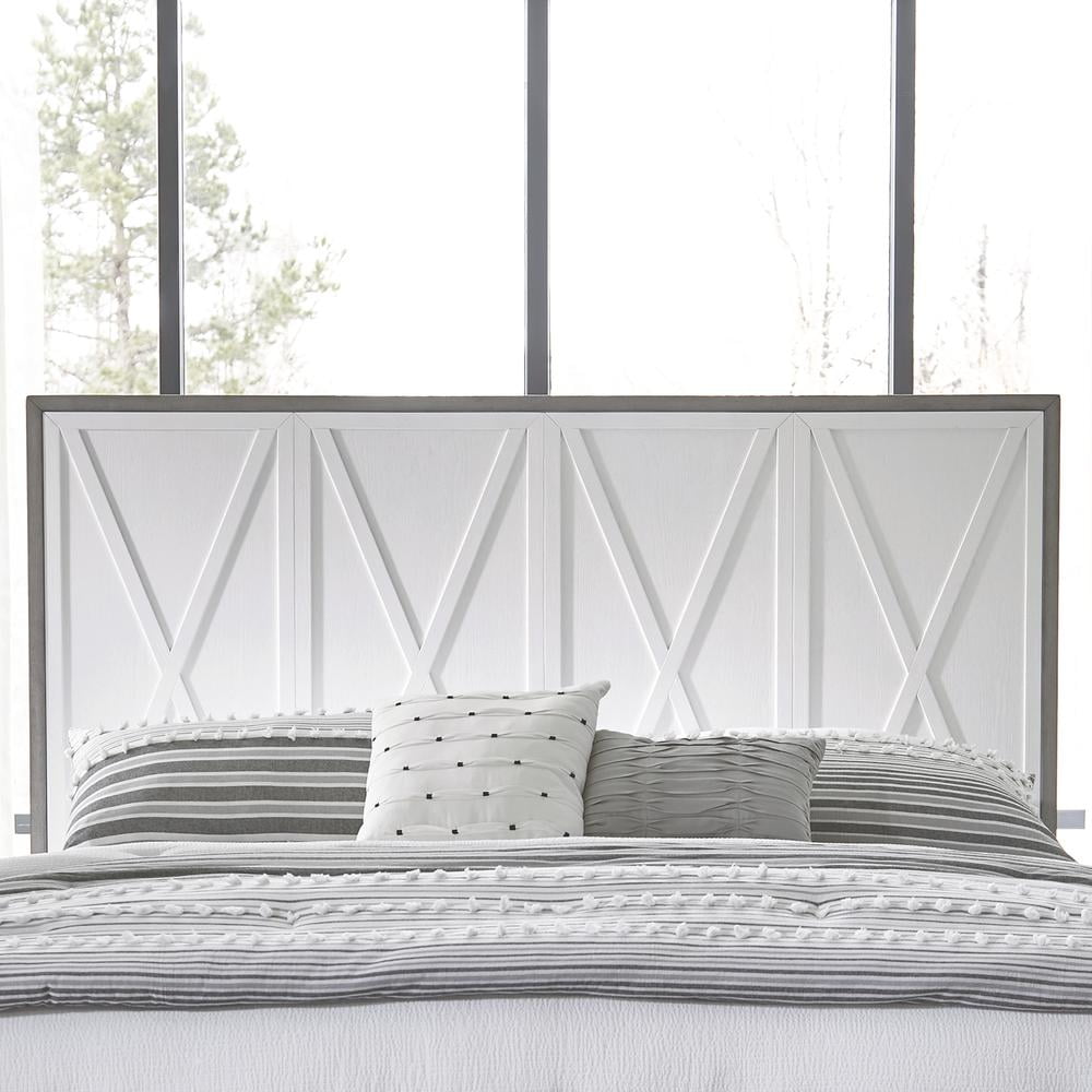 Palmetto Heights Queen White Wood Panel Headboard