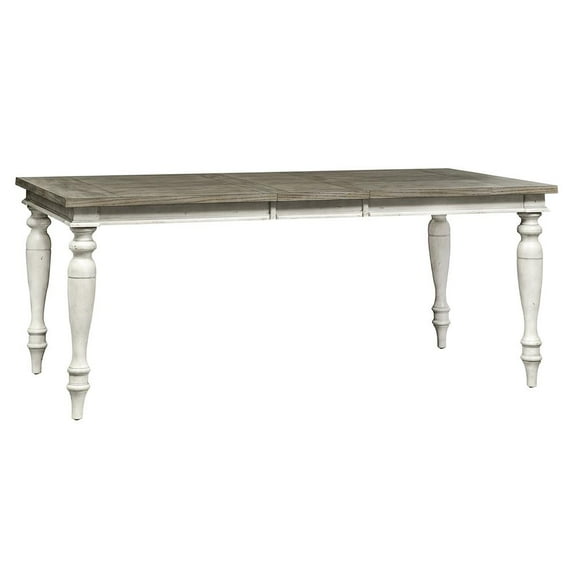Liberty Furniture Industies, INC Whitney Rectangular Leg Table in Antique Linen w/ Weathered Gray