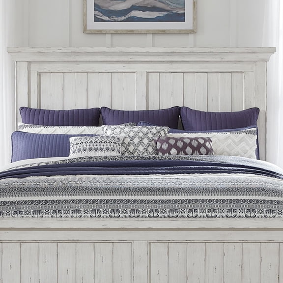 Liberty Furniture River Place Queen Mansion Headboard for Bedroom - White