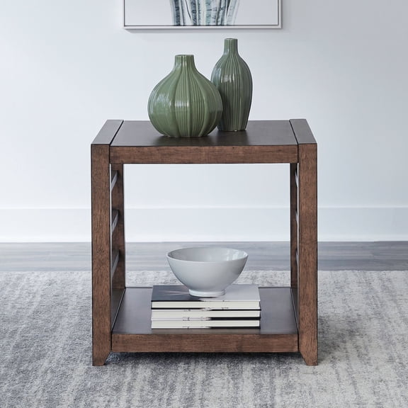 Liberty Furniture Shaker Lakes Living Room End Table - Brown Maple