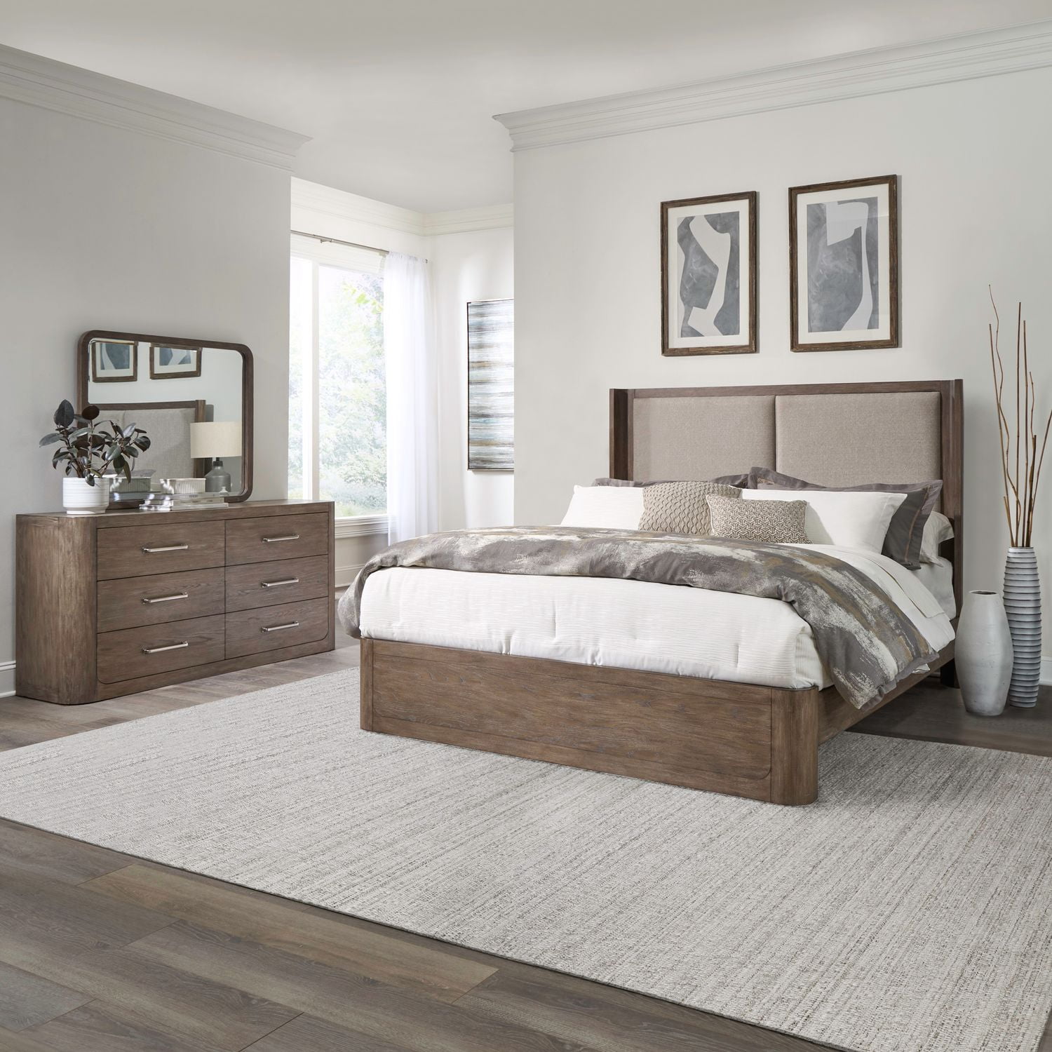 Liberty Furniture South Bend California King Shelter Bed Dresser & Mirror