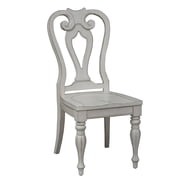 Liberty Furniture Industies, INC Magnolia Manor Splat Back Side Chair RTA-Set of 2 in Antique White