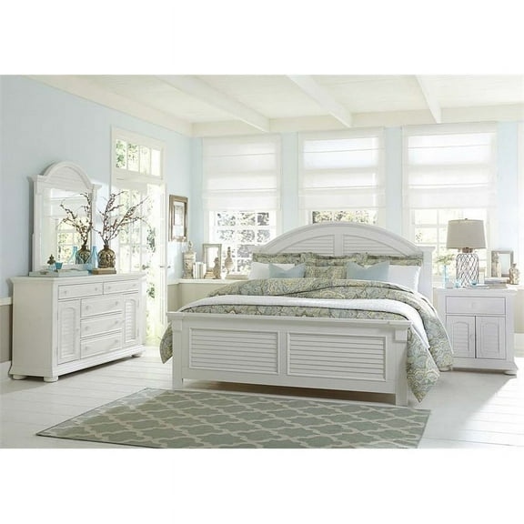 Liberty Furniture Summer House I 4 Piece King Panel Bedroom Set