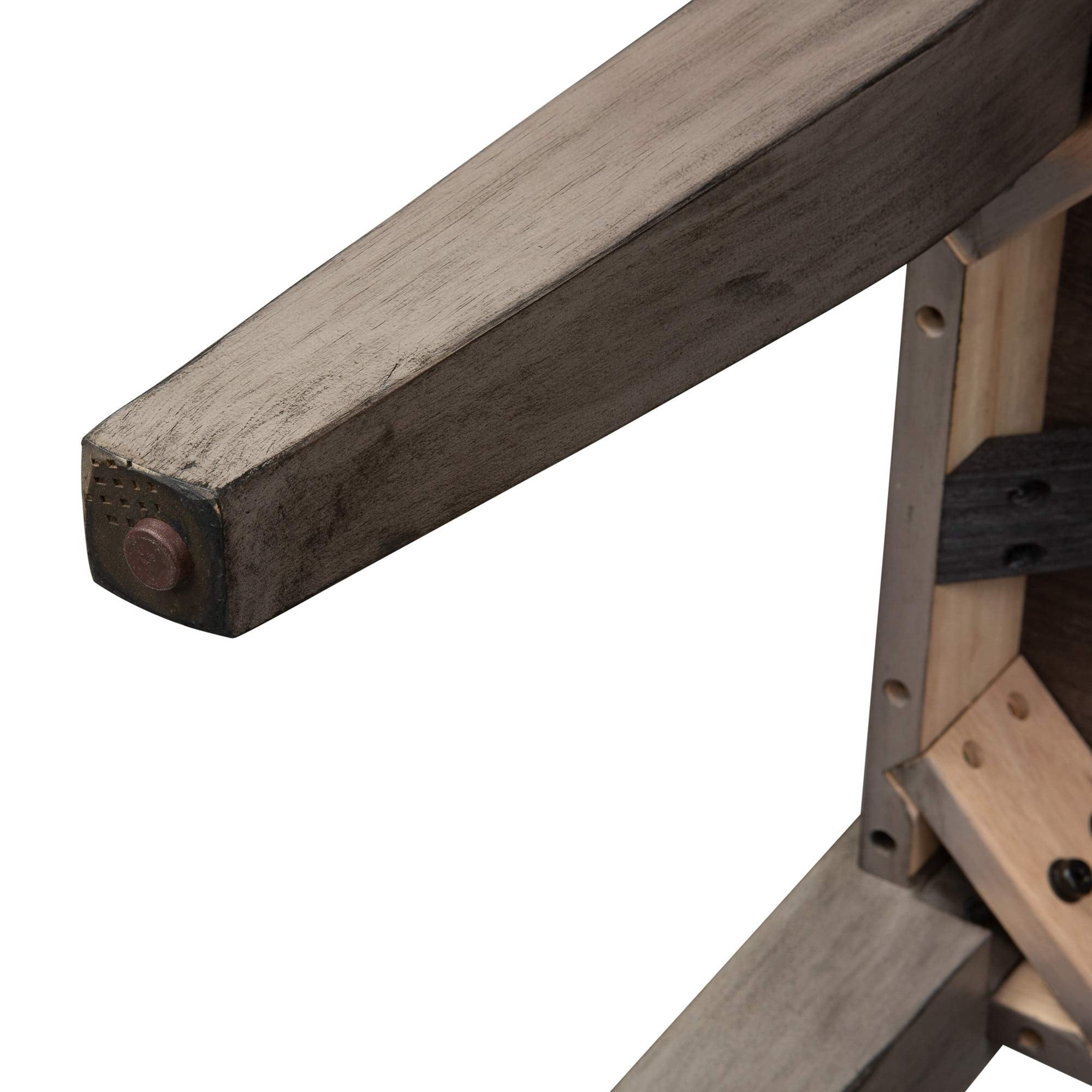 Tanners Creek Graystone Wood Bench with Tapered Legs