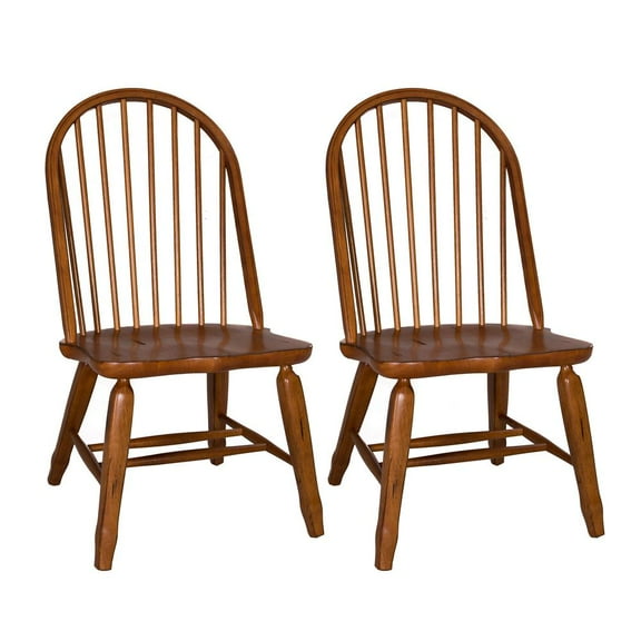Liberty Furniture Treasures Bow Back Dining Chairs, Rustic Oak (Set of 2)