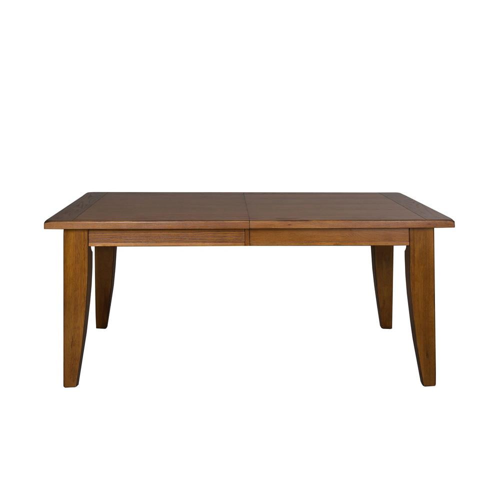 Rustic Oak Extendable Rectangular Dining Table for Ten