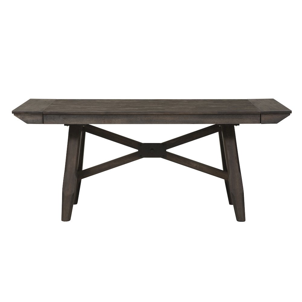 Rustic Chestnut Extendable Trestle Dining Table with X Base