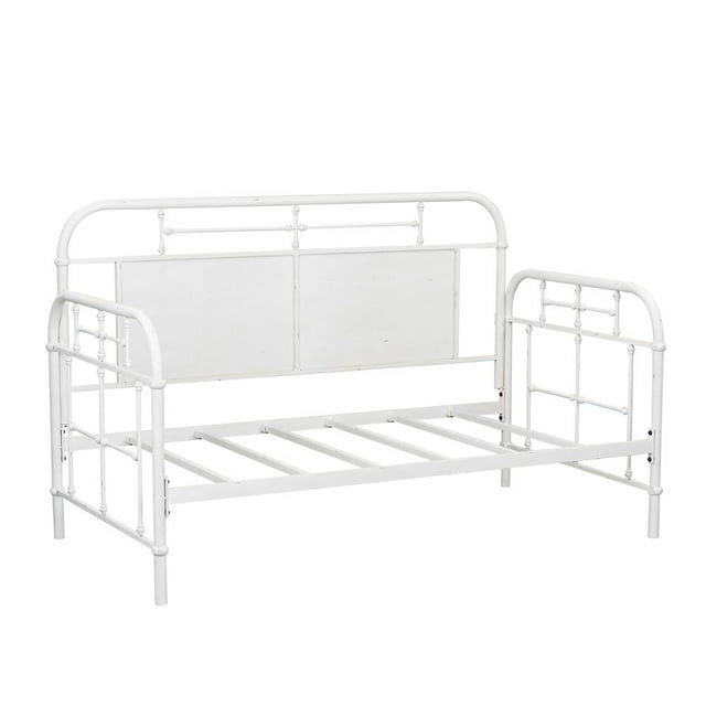 Liberty Furniture Twin Metal Day Bed - Antique White, Distressed Metal Finish