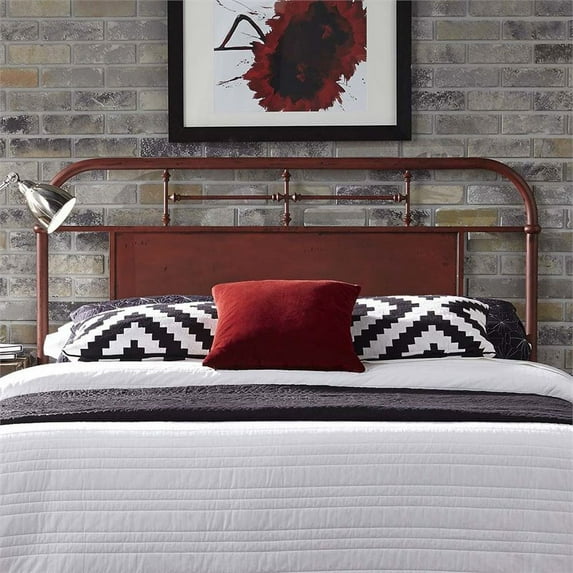Liberty Furniture Vintage King Metal Headboard - Red