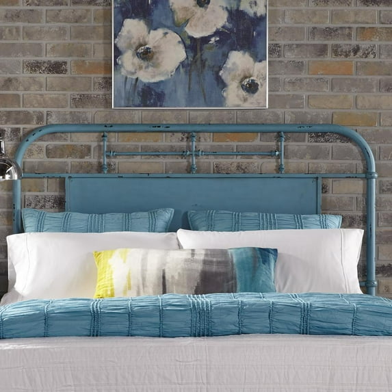 Liberty Furniture Vintage Series Queen Metal Headboard - Blue