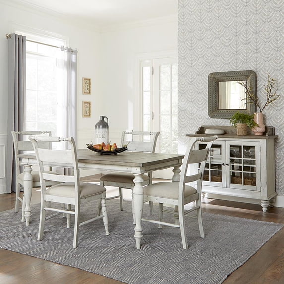 Liberty Furniture Whitney 5 Piece Rectangular Dining Room Table Set - White