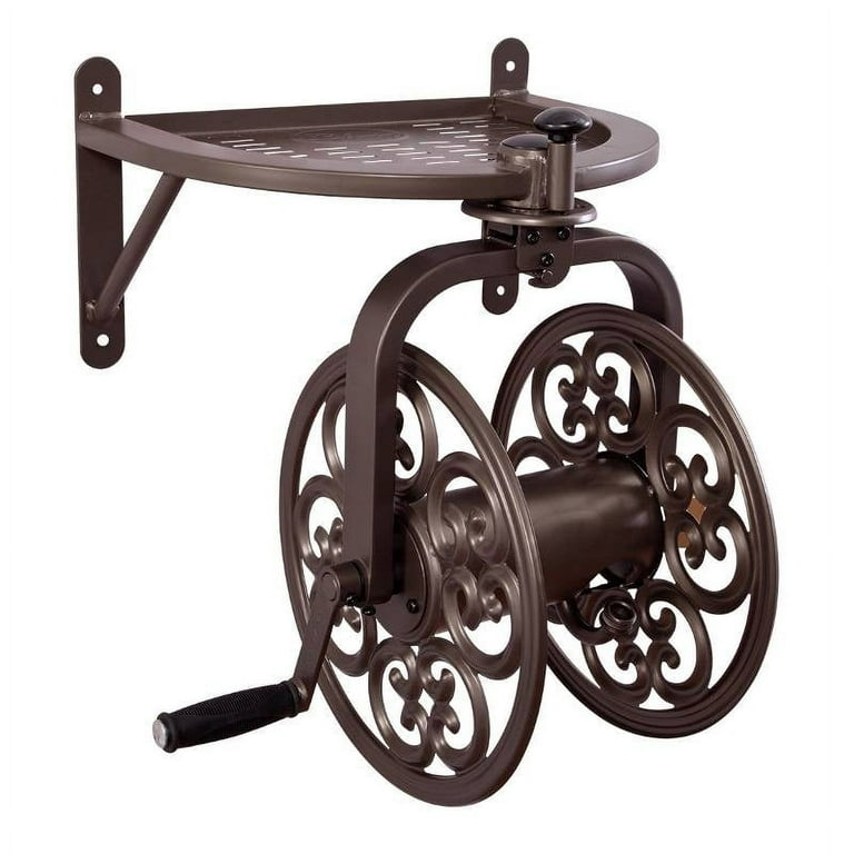 Liberty Garden Wall Mounted Hose Reel with Guide