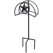 Liberty Garden Outdoor Garden Hose Stand Holder Hanger Star Design, Black