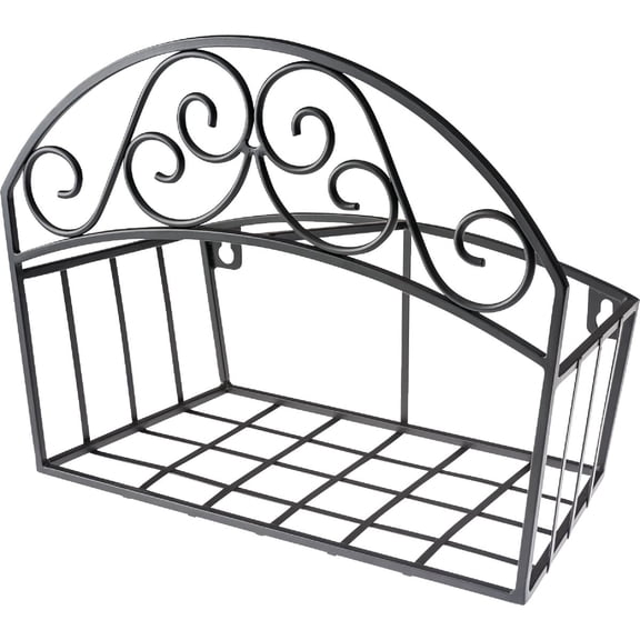 Liberty Garden Products 241 Decorative Black Garden Hose Butler with Shelf, Holds 125-Feet 14 x 6.7 x 11.5 Home & Garage Storage, Stackable Design