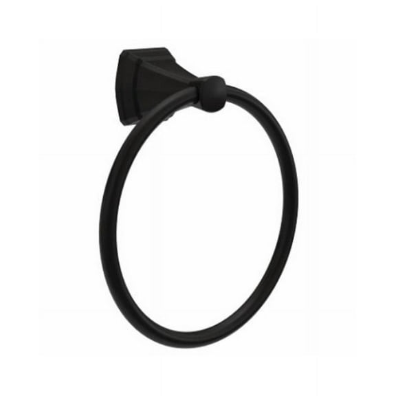 Liberty Hardware 112408 Flynn Matte Black Wall Mount Towel Ring