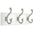 thumbnail image 1 of Liberty Hardware 10 in. Coat and Hook Rack with 3-Scroll Hooks - Flat White / Satin Nickel, 1 of 4