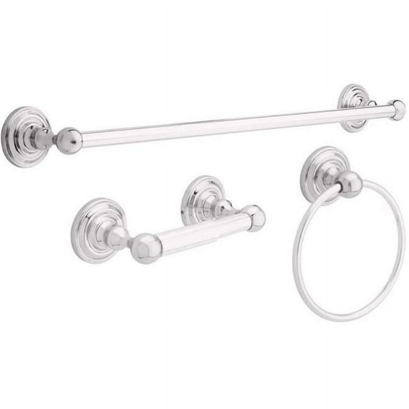 Liberty Hardware 138284 Delta Greenwich Bath Hardware Assembly Set, Chrome - 3 Piece