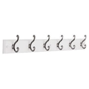 Liberty Hardware 139639 27 in. White 6 Scroll With Hook Rail