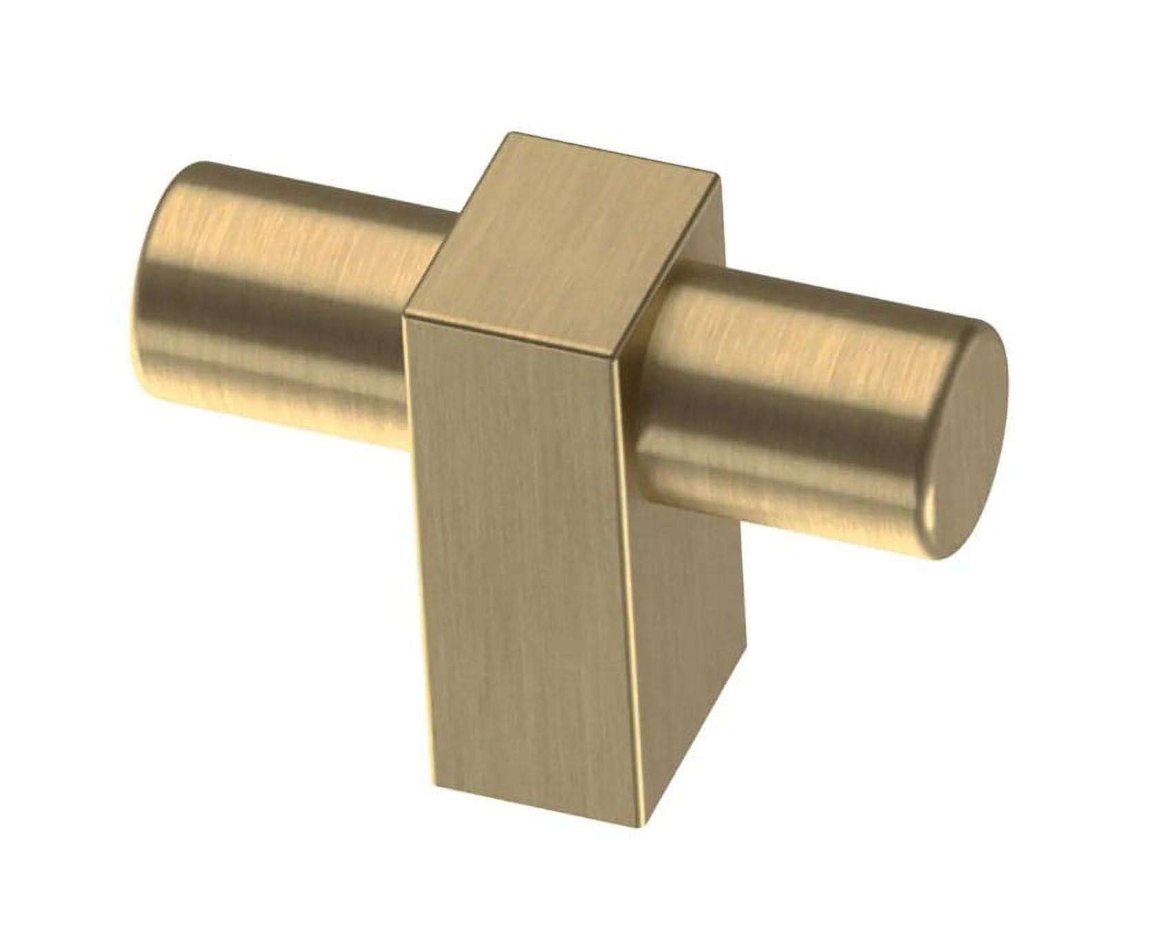 Champagne Bronze Modern T-Handle Bar Knob with Mounting Hardware