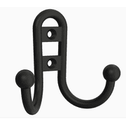 Liberty Hardware B12090J-FB Double Prong Robe Hook with Ball End, Flat Black