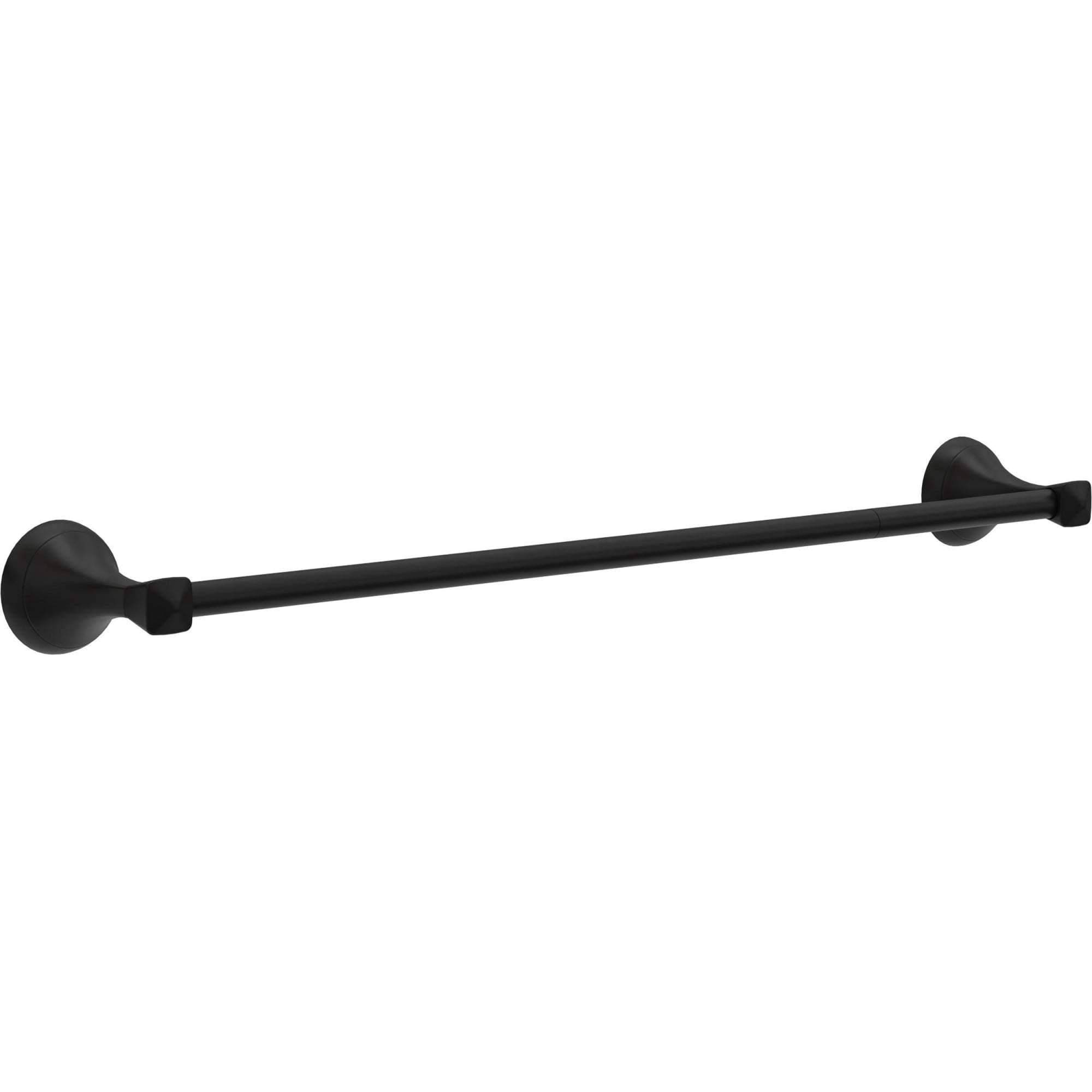 Matte Black 18" Wall Mounted Towel Bar with Extender