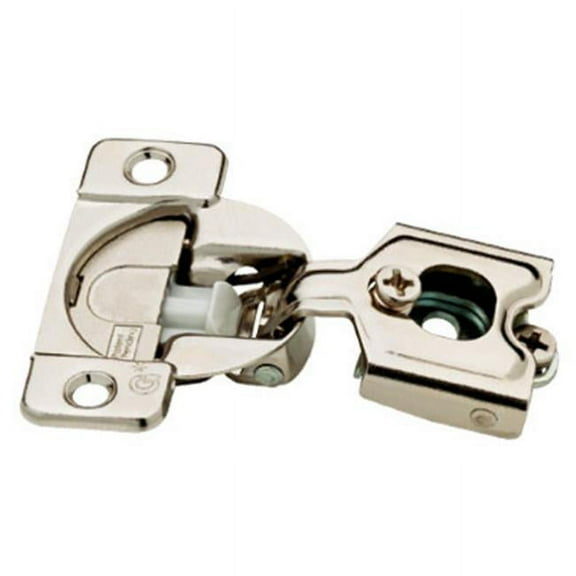 Liberty Hardware H1530SL-NP-U1 Soft-Close Partial Overlay Cabinet Hinge, Nickel Plated, 1/2-In., 10-Pk. - Quantity 1