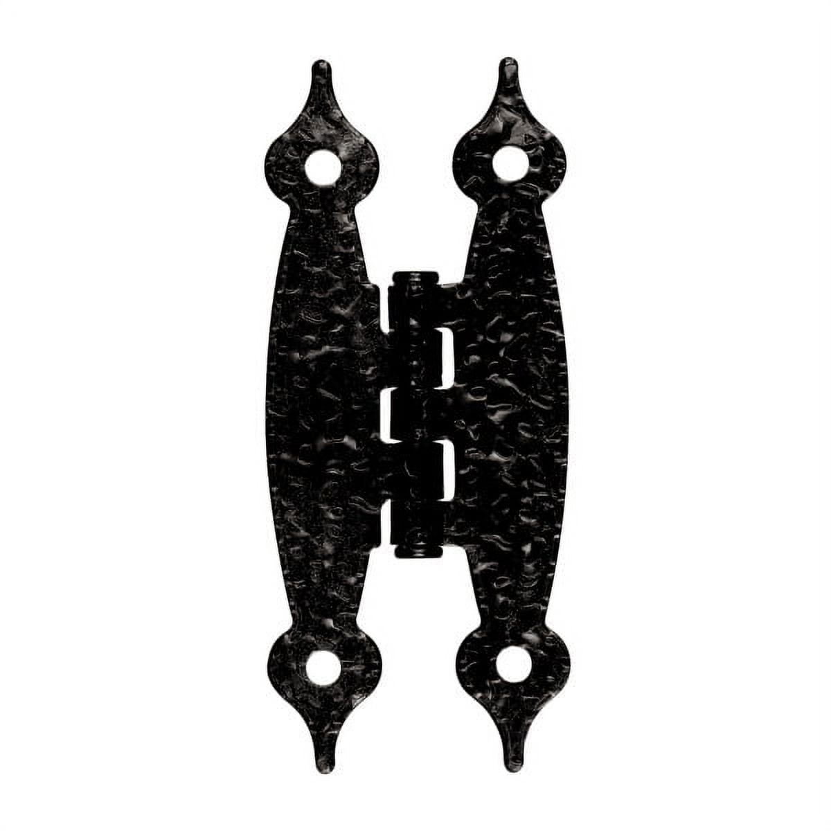 Black Decorative H Hinges - Face Frame Flush Mount, 3.46x1.45 Inch, Pack Of 2, For Cabinets & Doors