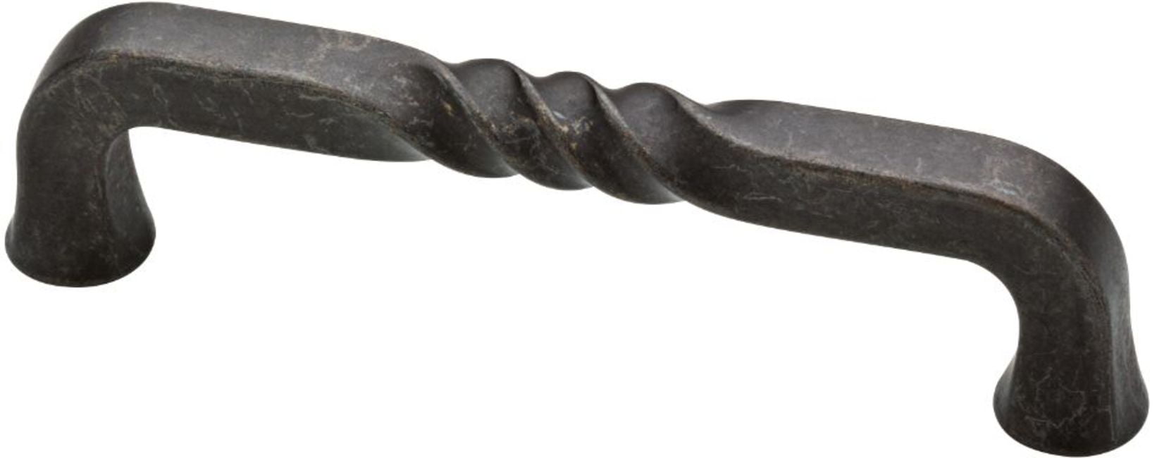 Wrought Iron Rustic 4" Bar Pull with Mounting Hardware