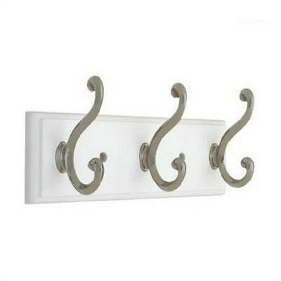 Liberty Hardware & Liberty Hardware 261153 10 in. Scroll Hook Rack, White