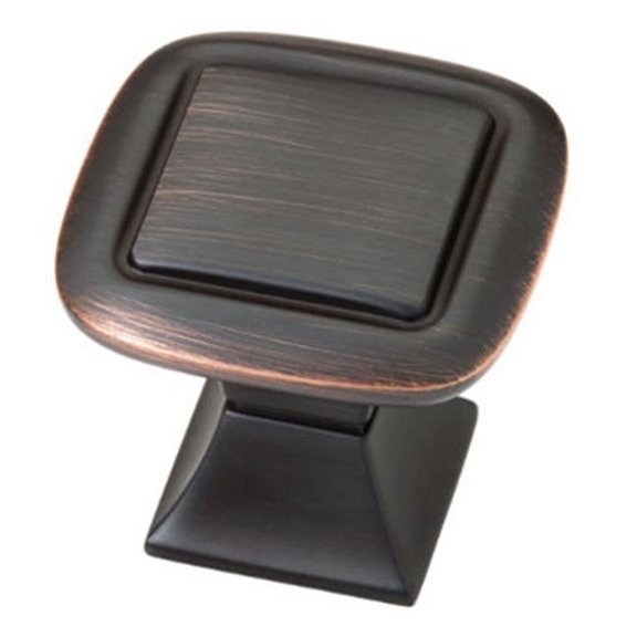 Liberty Hardware P20327V-VBC-C 32 mm. Bronze & Copper Double Square Cabinet Knob