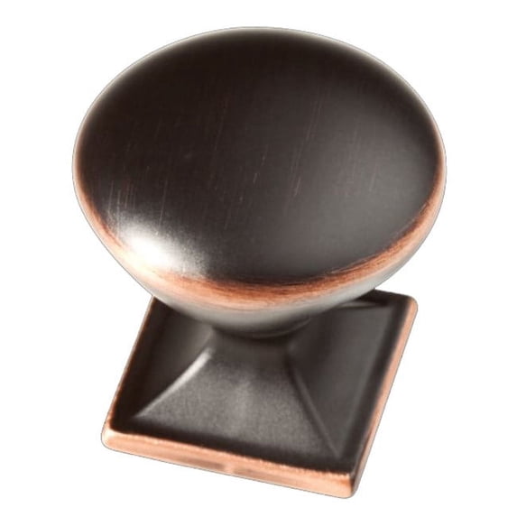 Liberty P20387-VBC-CP Cabinet Knob, Square Base, Bronze & Copper, 1-1/4-In. Round - Quantity 1