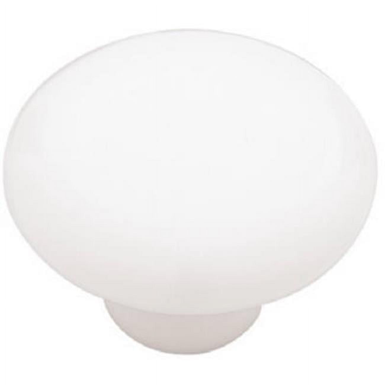 Liberty Hardware P95715H-W-C 1.5 in. White- Mushroom Knob