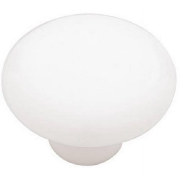Liberty Hardware P95715H-W-C 1.5 in. White- Mushroom Knob