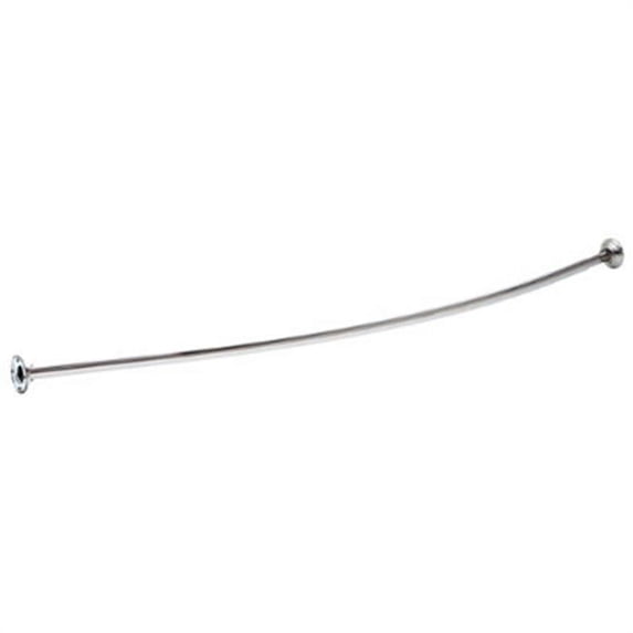 Liberty Hardware T211-5BS Bright Stainless Steel Curved Shower Rod - 5 ft.